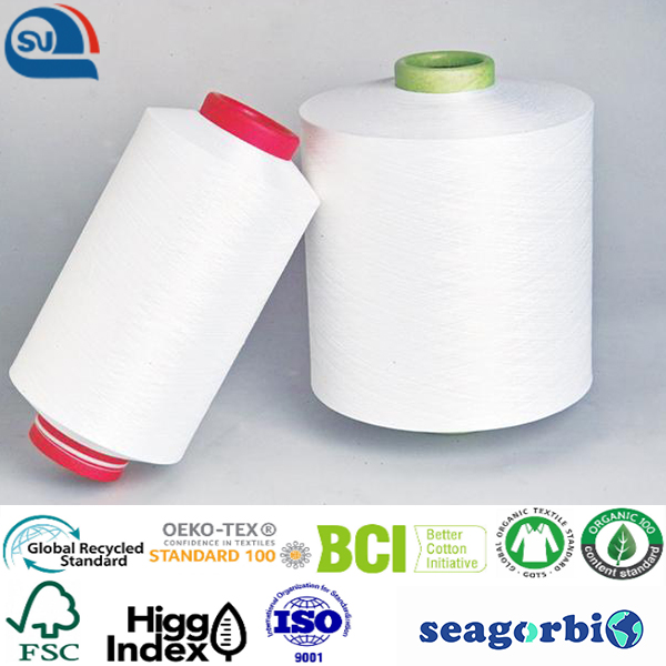 Biodegraded recycled cationic polyester DTY low melt 90 75d/72f 150d/144f 50d/36f (Oeko-tex100/GRS/Biodegradable/ocean Bound Plastic)
