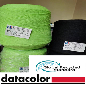 Blupoly Yarn The Colored GRS Recycled Bulk Polyester Yarn Nm28/2 Yarn for Knitting (R&D/Blupoly Yarn 蓝涤/ James)