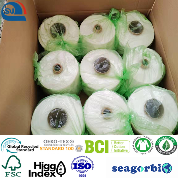 GRS Polyester Yarns Recycled Polyester Yarn Regenerated Poly Yarns